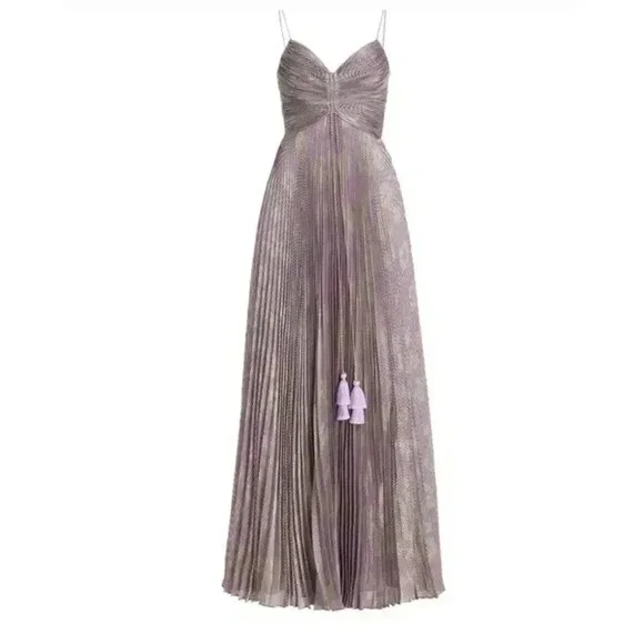 $997 Alexis Womens Purple Spaghetti Strap Sweetheart Neck Lined Maxi Dre… - Picture 9 of 16